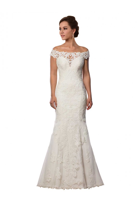 Modern Off the Shoulder Mermaid Lace Wedding Dress Australia