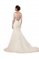 Long Sleeves Mermaid Lace Wedding Dress with Illusion Back Australia