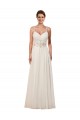 Sweetheart A-Line Chiffon Wedding Dress with Beaded Shoulder Straps Australia