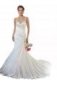 Sweetheart Mermaid Satin Beach Wedding Dress with Illusion Lace Back Australia