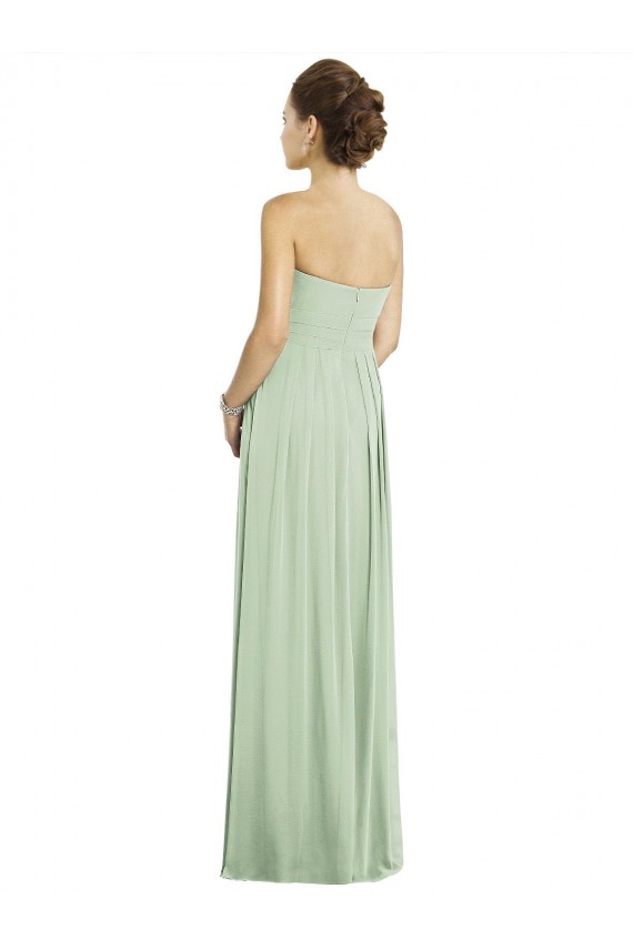 Full Length Strapless Chiffon Bridesmaid Dress with Sweetheart Neckline Australia