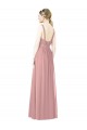 High Neck Chiffon Bridesmaid Dress with Low Back Australia