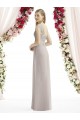 Full Length Lux Chiffon Dress with Draped Bodice And Shirred Straps Australia