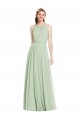 Open Back Halter Chiffon Bridesmaid Dress with Flowy Bow Australia