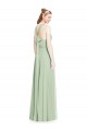 Open Back Halter Chiffon Bridesmaid Dress with Flowy Bow Australia