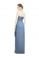 Strapless Full-Length Chiffon Bridesmaid Dress with Front Slit Australia
