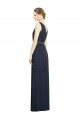 Full-Length V-Neck Lux Chiffon Bridesmaid Dress with V-Back Australia