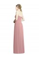 Crossover Draped Sweetheart Chiffon Formal Bridesmaid Dress with Front Slit Australia