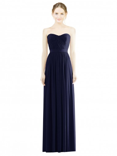 Low Back Draped Strapless Chiffon Formal Bridesmaid Dress  Australia