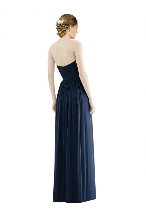 Low Back Draped Strapless Chiffon Formal Bridesmaid Dress  Australia