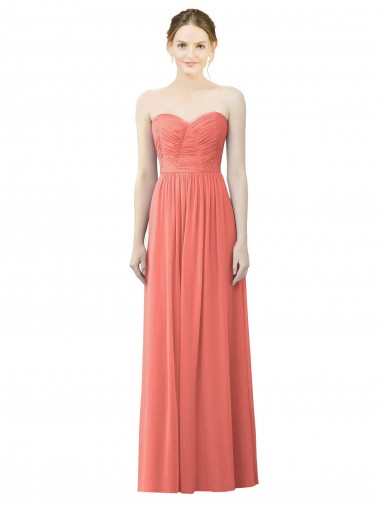 Draped Sweetheart Strapless Chiffon Bridesmaid Dress Australia