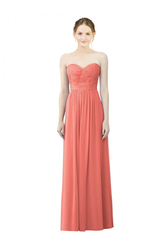 Draped Sweetheart Strapless Chiffon Bridesmaid Dress Australia