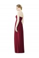 Draped Full Length Strapless Chiffon Bridesmaid Dress Australia