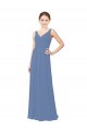 Draped V-Neck Luxe Chiffon Bridesmaid Dress Australia