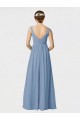 Long Chiffon Bridesmaid Dress with Sweetheart Neckline and Wide Straps Australia