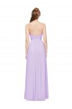 Strapless Mermaid Chiffon Bridesmaid Dress WITH High Side Slit and Ruffles Australia