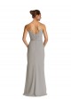 Long Chiffon A-Line Bridesmaid Dress with Criss-Cross Draped Bodice Australia