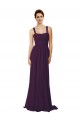 Full Length Chiffon Bridesmaid Dress with Spaghetti Straps Australia