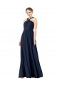 High V-Neck Floor Length Chiffon Bridesmaid Dress Australia