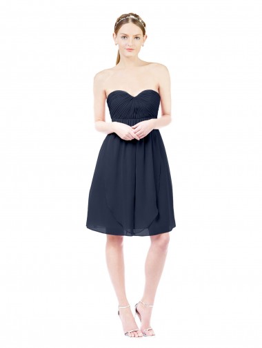 Sweetheart Cocktail Knee Length Chiffon Cocktail Bridesmaid Dress Open Back Australia