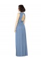 Open Keyhole Back Bateau Neck Chiffon Bridesmaid Dress Australia
