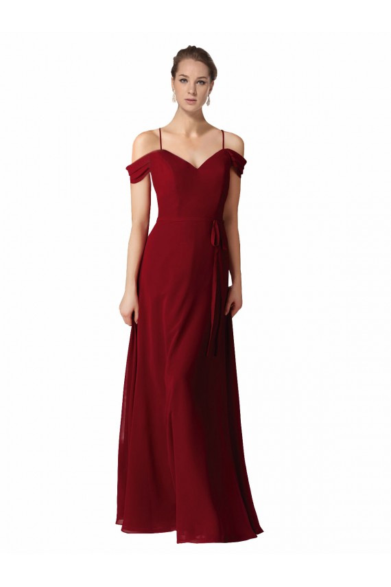 Chiffon with Beaded Embroidery Bridesmaid Dress Australia