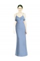 Deep Open Back Long Chiffon V-Neck Bridesmaid Dress Australia