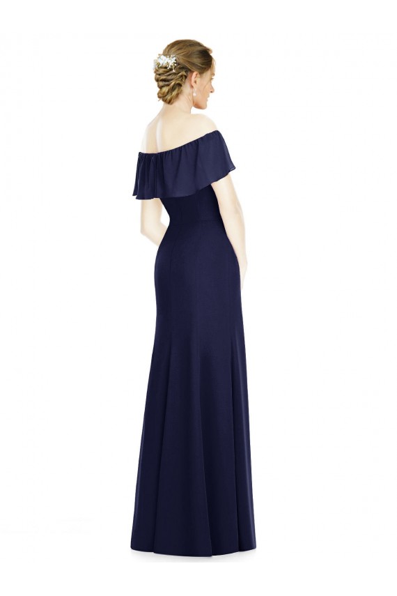 Off the Shoulder Full-Length Trumpet Chiffon Bridesmaid Dress Australia