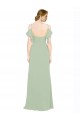 Split Cold Shoulder Draped A-Line Chiffon Bridesmaid Dress Australia