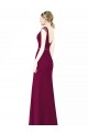 Slim Chiffon Bridesmaid Dress with Embellished Capped Sleeves Australia