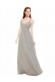 Chiffon Bridesmaid Dress with Ruched Draped Bodice Australia