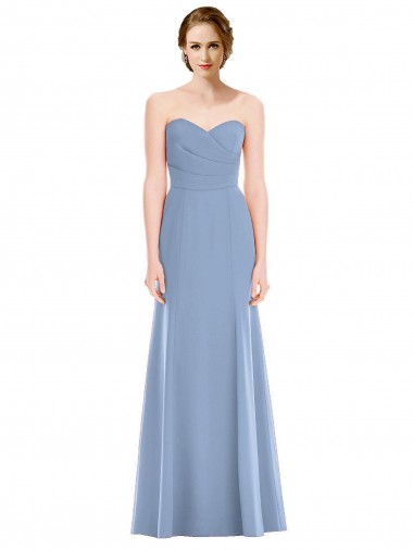Draped Strapless Sweetheart Trumpet Chiffon Bridesmaid Dress Australia