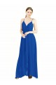 Sleeveless Surplice Chiffon Bridesmaid Dress with Spaghetti Straps Australia