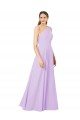 Grecian Inspired Simple One Shoulder Chiffon Formal Bridesmaid Dress with Ruching Australia