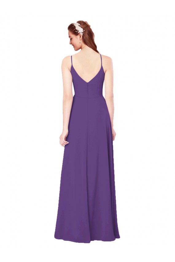 High Halter Chiffon Bridesmaid Dress with Keyhole Australia