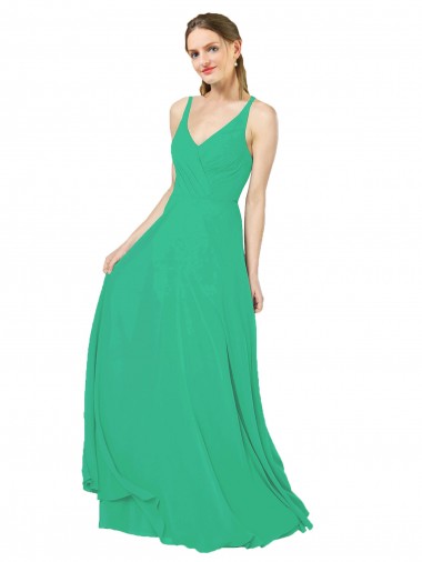 Classic Chiffon Bridesmaid Dress with Lace-Up Back Australia