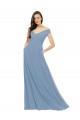 Chiffon Bridesmaid Dress with Classic Off the Shoulder Neckline Australia