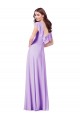Flutter Sleeves V-Neck Chiffon Bridesmaid Dress Australia