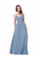 A-Line Ruched V-Neckline Chiffon Bridesmaid Dress Australia