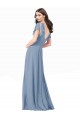 Chiffon Bridesmaid Dress / Prom Dress with Flutter Sleeves and Front Slit Australia