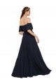 Off the Shoulder Floaty Sleeves Chiffon Bridesmaid Dress / Prom Dress with High Slit Australia