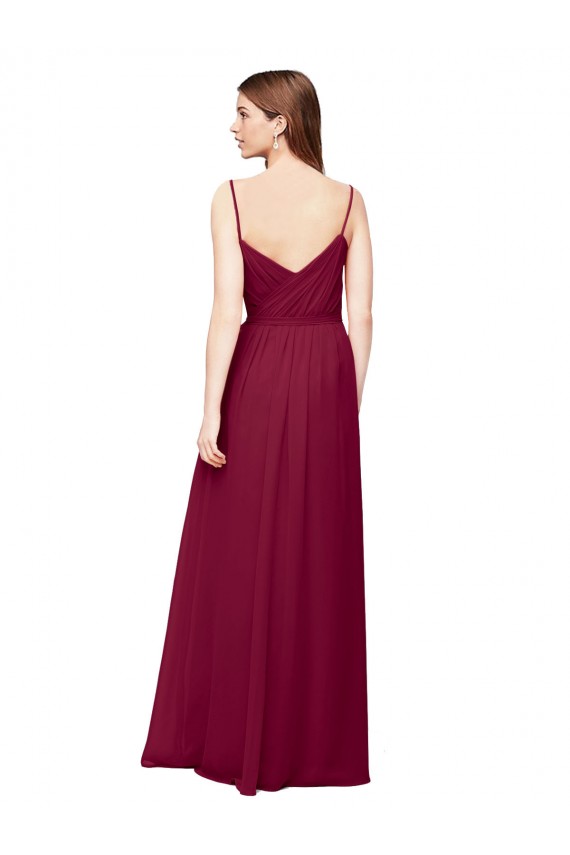 Wrapped Sweetheart Neckline Long Chiffon Bridesmaid Dress  Australia
