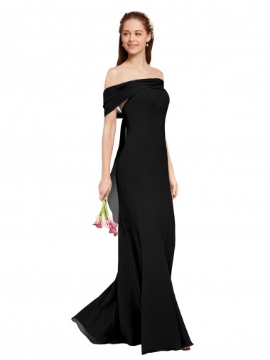 Fit and Flare Long Chiffon Bridesmaid Dress / Prom Dress with Sash and Open Back Australia
