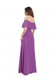 Draped Off The Shoulder Chiffon Bridesmaid Dress with Spaghetti Straps and Ruffled Neckline Australia