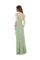 Draped Sweetheart Chiffon Bridesmaid Dress with Ruffled Cap Sleeves Australia