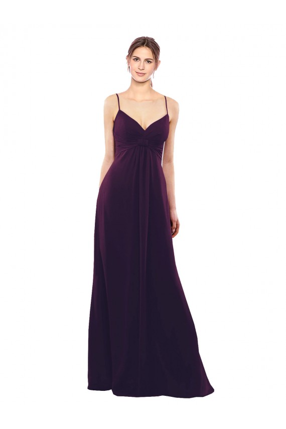 Floor Length A-Line Chiffon Bridesmaid Dress with Criss Cross Back Australia