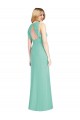 Jewel Neck Mermaid Open Back Chiffon Bridesmaid Dress Australia