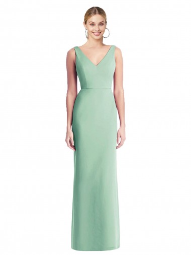 Sleeveless Tie Back Chiffon Trumpet Chiffon Bridesmaid Dress Australia
