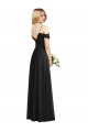 Cold-Shoulder V-Back Chiffon Maxi Bridesmaid Dress Australia
