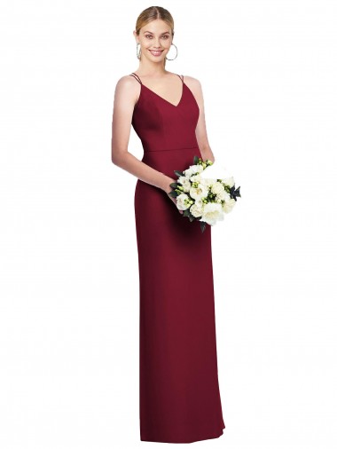 Full Length Draped Blouson Back Chiffon Maxi Bridesmaid Dress Australia